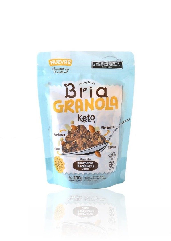 Granola KETO de almendras, avellanas, coco y cacao x 200gr BRIA