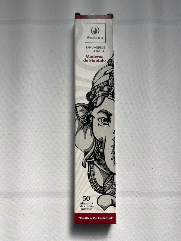 SAHUMERIO caja rectangular MADERAS DE SÁNDALO x12 UNI ILUMINARTE