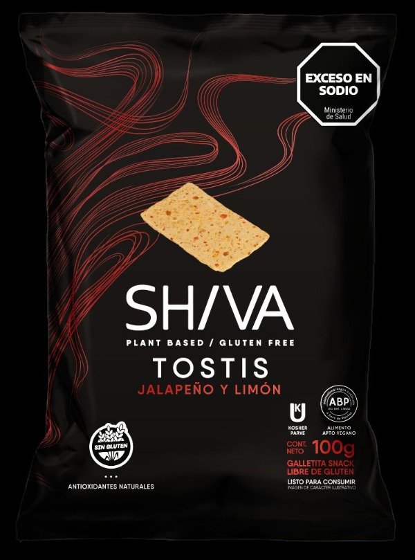 Tostis JALAPEÑO Y LIMÓN Sin Tacc x 100g SHIVA