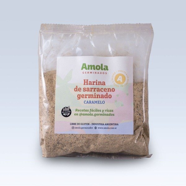 PROMO 2X1 Harina de SARRACENO GERMINADO CARAMELO x 250g SIN TACC AMOLA