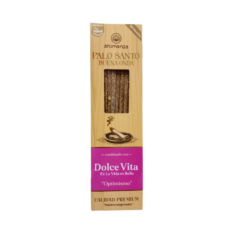 Sahumerios PALO SANTO Buena Onda DOLCE VITA x 8 uni AROMANZA