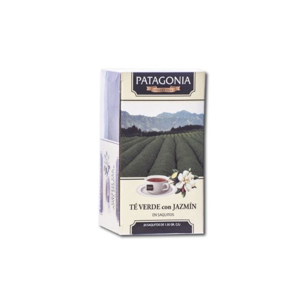 TÉ VERDE con JAZMÍN PATAGONIA x 20 saquitos PATAGONIA
