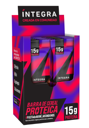 Barra PROTEICA ARANDANOS y MANÍ - Display x 10u INTEGRA