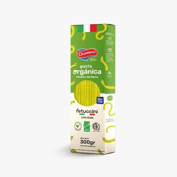 PASTA fetuccini organic KALE x 300 gr - DICOMERE