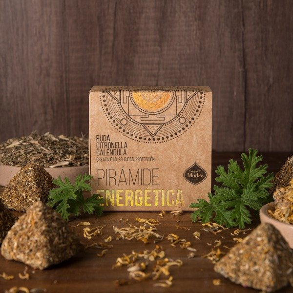 PIRAMIDE ENERGETICA ruda, citronella y caléndula x 4 SAGRADA MADRE