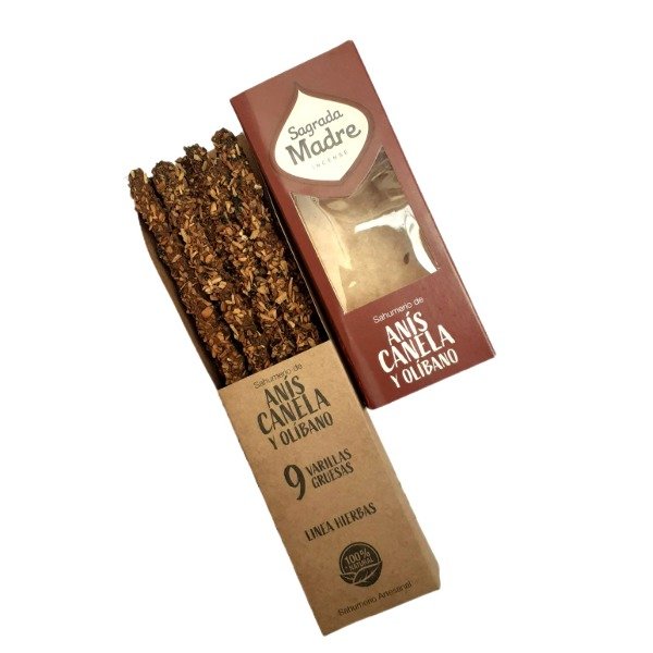 Sahumerio LINEA HIERBAS anís, canela y olíbano Sagrada Madre