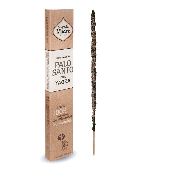 Sahumerio palo santo con YAGRA Sagrada Madre