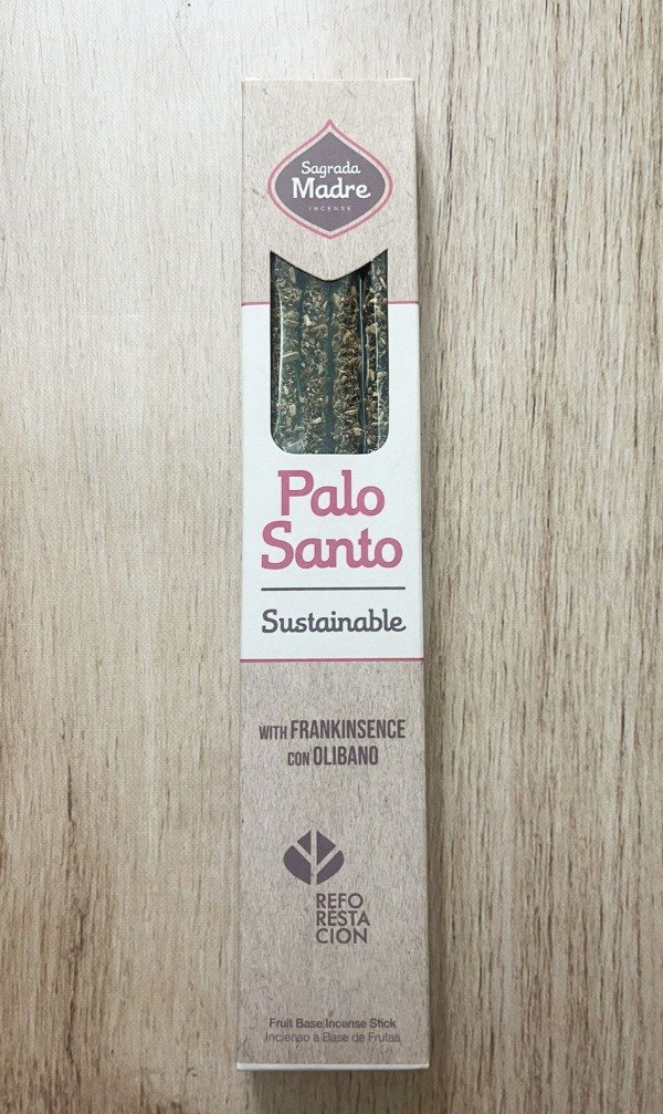 Sahumerio palo santo con OLIBANO Sagrada Madre