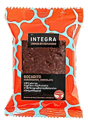 2x1 en Bocaditos ARANDANOS y CHOCOLATE caja x 20 uni x 26gr INTEGRA