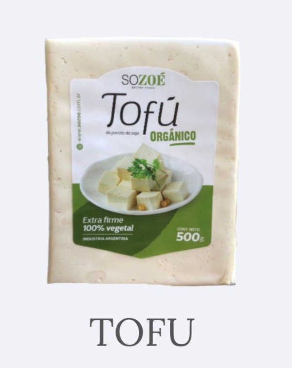 5% de DTO - TOFU ORGANICO de poroto de soja x500gr SOZOÉ