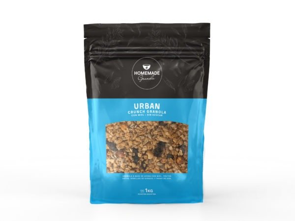 Granola URBAN CRUNCH con miel SIN AZUCAR  x 1kg HOMEMADE