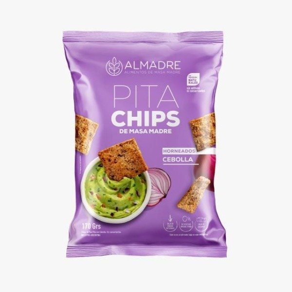 Pita Chips CEBOLLA de Masa Madre VEGANOS x 115gr ALMADRE