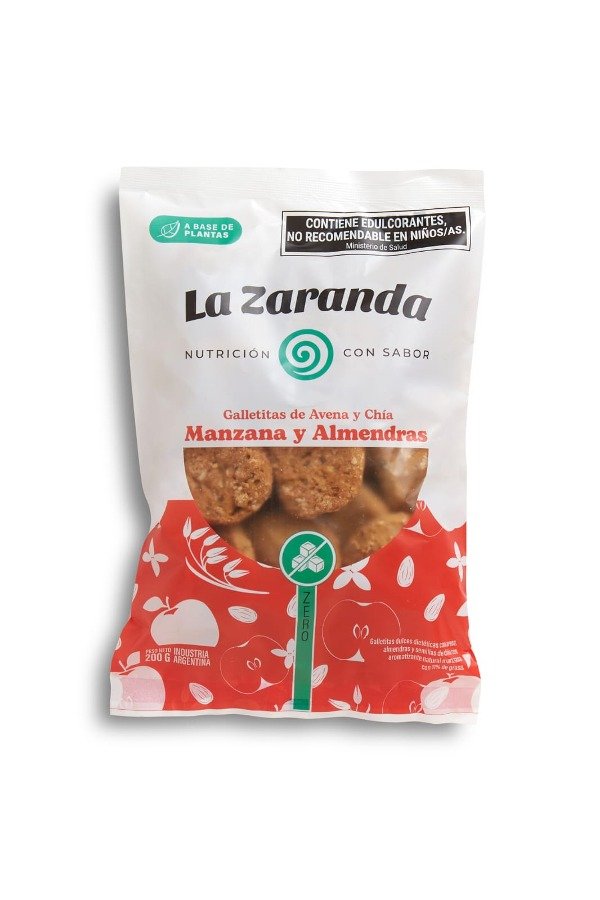 Galletita sabor Manzana y Almendras Sin Azúcar x 200gr LA ZARANDA
