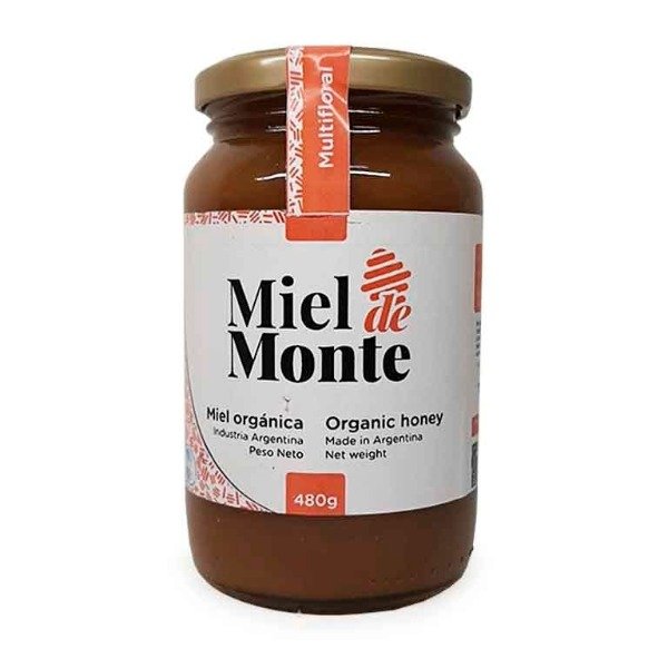 Miel Organica  Mutifloral x 480gr  MIEL DE MONTE