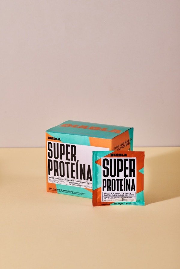 SUPER PROTEINA Sabor vainilla CAJA x 20 sobres de 33g DIABLA