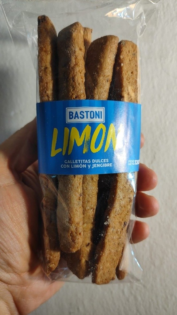 Galletitas de Limón y Jengibre x 130 gr BASTONI