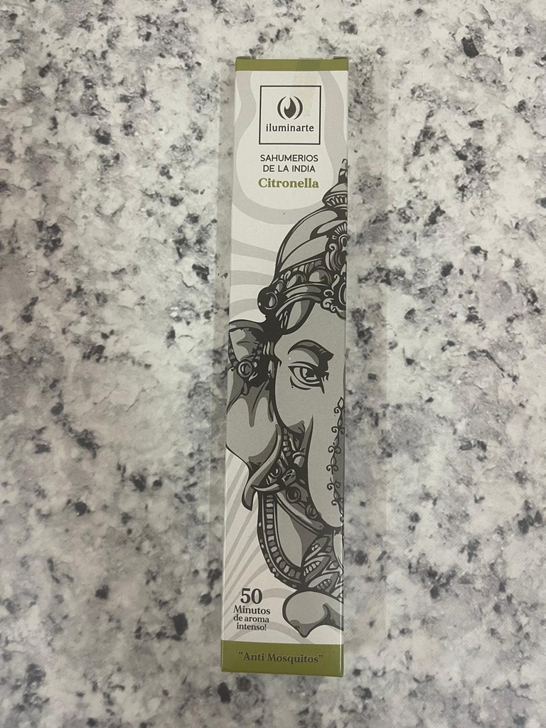 SAHUMERIO caja rectangular CITRONELLA x12 UNI ILUMINARTE