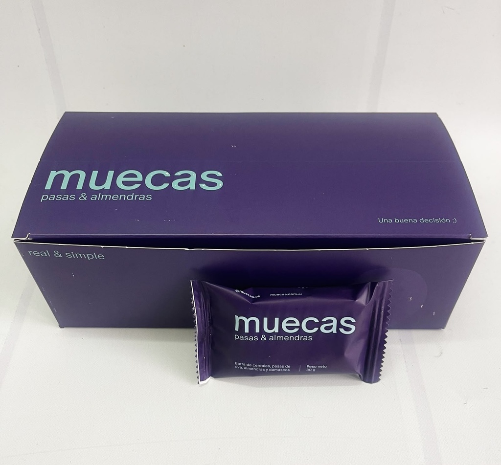 Mini barras PASAS y ALMENDRAS x 16u MUECAS