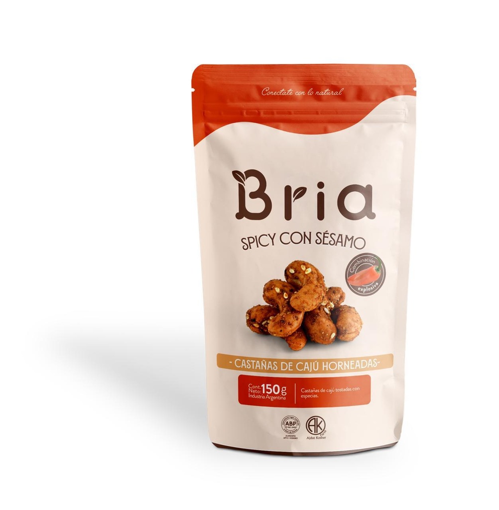 Castañas de Cajú SPICY con SÉSAMO x 150g BRIA