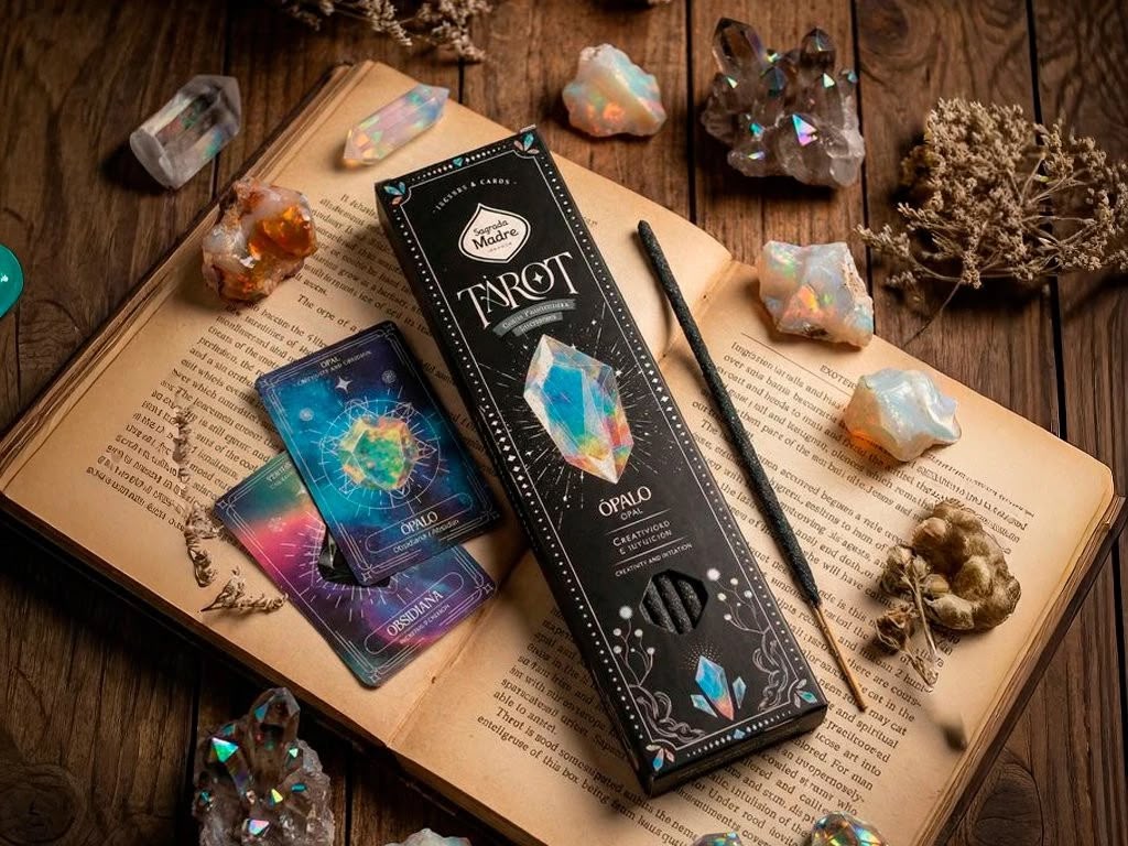 Sahumerio TAROT GEMAS Ópalo x 6u SAGRADA MADRE