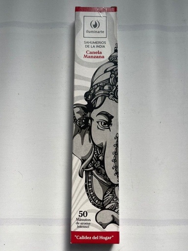 SAHUMERIO caja rectangular CANELA MANZANA x12 UNI ILUMINARTE