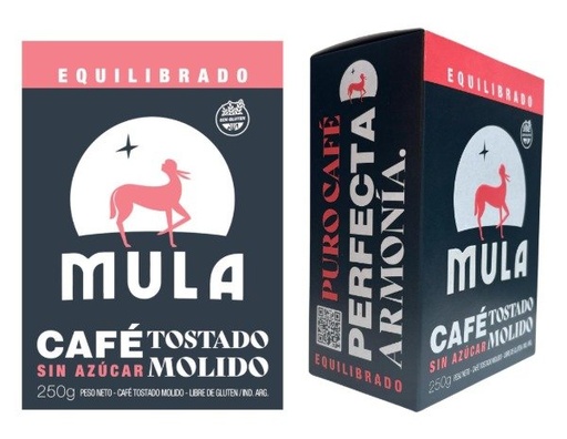 2x1 Café tostado molido EQUILIBRADO sin azúcar x 250grs SIN TACC MULA-VENCE 31/03/2026