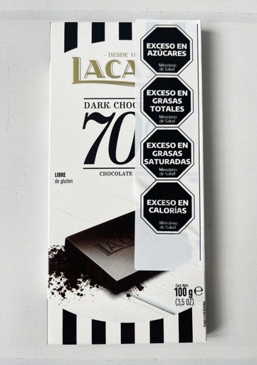 TABLETA Chocolate Negro al 70 SIN TACC x 100g LACASA