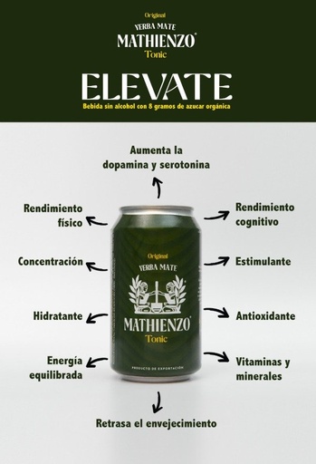 [MATHI20402680] 2x1 Vencen 8/26 AGUA TONICA a base de yerba mate TONIC lata x 12 oz MATHIENZO