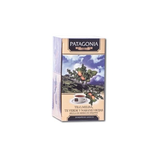 [DROGU20291796] TILO MELISA TE VERDE y NARANJO HOJAS PATAGONIA x 20 saq PATAGONIA