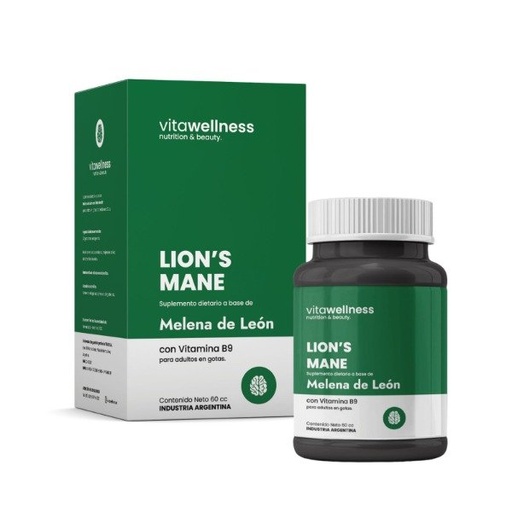 [DROGU20276176] MELENA DE LEÓN con VIT B9 cápsulas x 30 DROGUERIA ARGENTINA