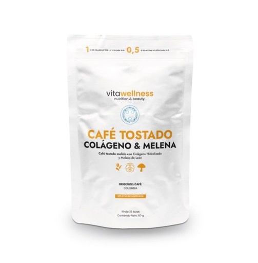 [DROGU20276074] CAFÉ TOSTADO COLÁGENO y MELENA x 180g DROGUERIA ARGENTINA
