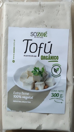 [SOZOE16856329] TOFU ORGANICO de poroto de soja x300 gr SOZOÉ