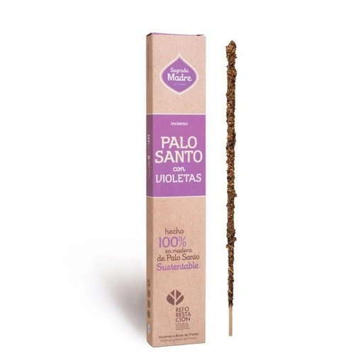 [SAGRA13818599] Sahumerio Palo Santo con VIOLETAS  SAGRADA MADRE