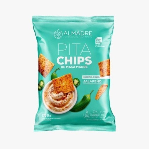 [ALMAD6062125] Pita Chips JALAPEÑO de Masa Madre VEGANOS x 115gr ALMADRE