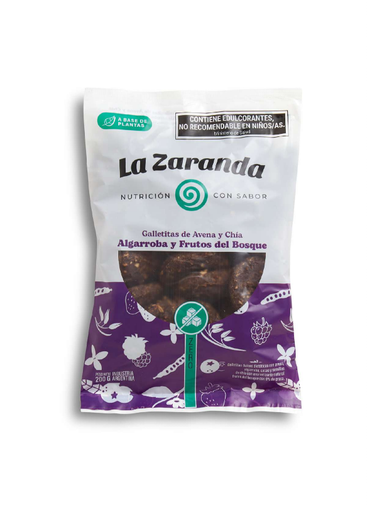 [LAZAR5958659] Galletita de Algarroba y frutos del bosque sin azúcar x 200g LA ZARANDA