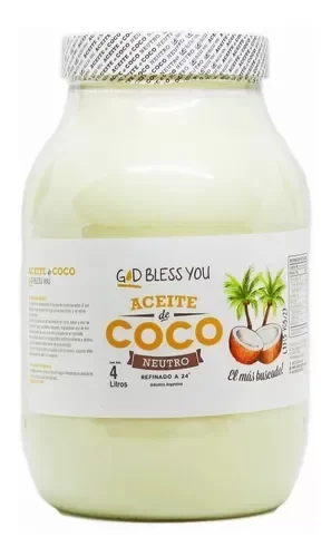 [GODBL5368979] Aceite de coco NEUTRO Bidón x 4 lt GOD BLESS YOU