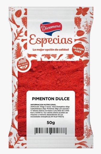 [DICOM2504233] Pimentón dulce Sin TACC sobres x 50gr Dicomere