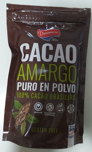 [DICOM1610980] Cacao Amargo Puro en Polvo Sin Tacc x 200gr DICOMERE