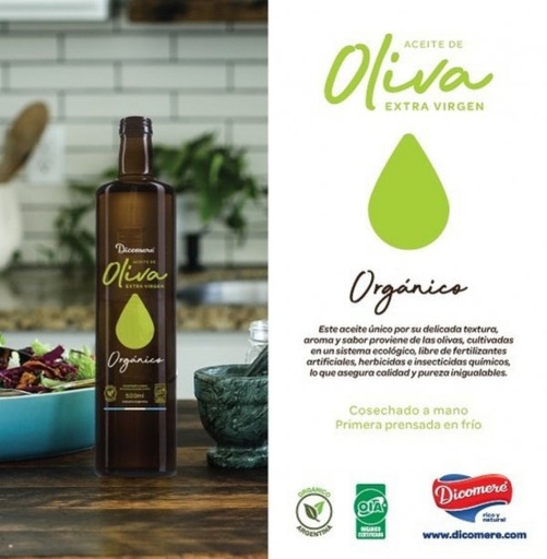 [DICOM136594] Aceite de Oliva extra Virgen Orgánico x 500ml DICOMERE