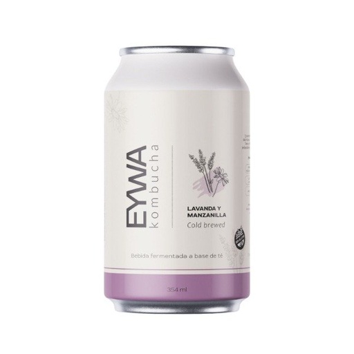 Lata KOMBUCHA LAVANDA y MANZANILLA Sin Tacc x 354cc EYWA