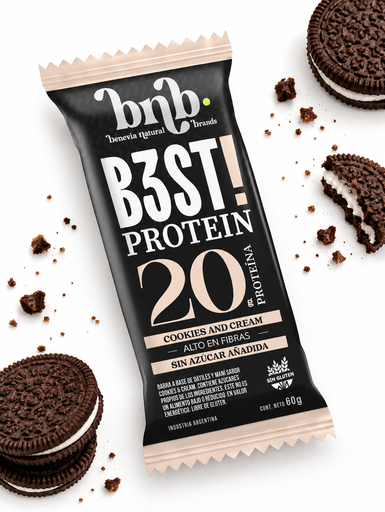 Barrita Proteica B3ST Cookies & Cream x 10u BNB